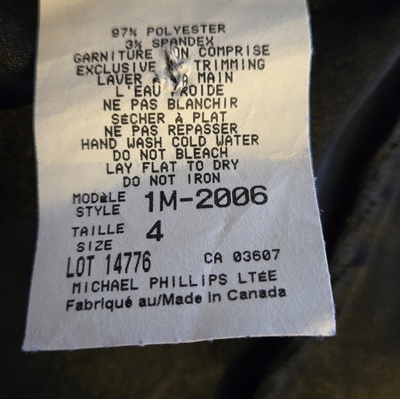 Zoe Black Layered Midi Skirt Size 4 • Asymmetrical Ruffle Style • Made in Canada - Picture 5 of 6